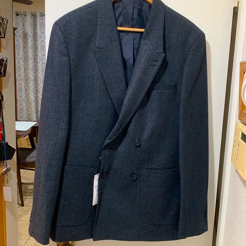 🔹NEW.. Topman double breasted skinny blazer in navy.. - Picture 3 of 9
